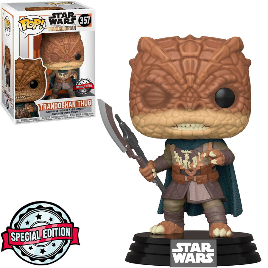 FUNKO POP STAR WARS THE MANDALORIAN EXCLUSIVE - TRANDOSHAN THUG 357 BRINDE