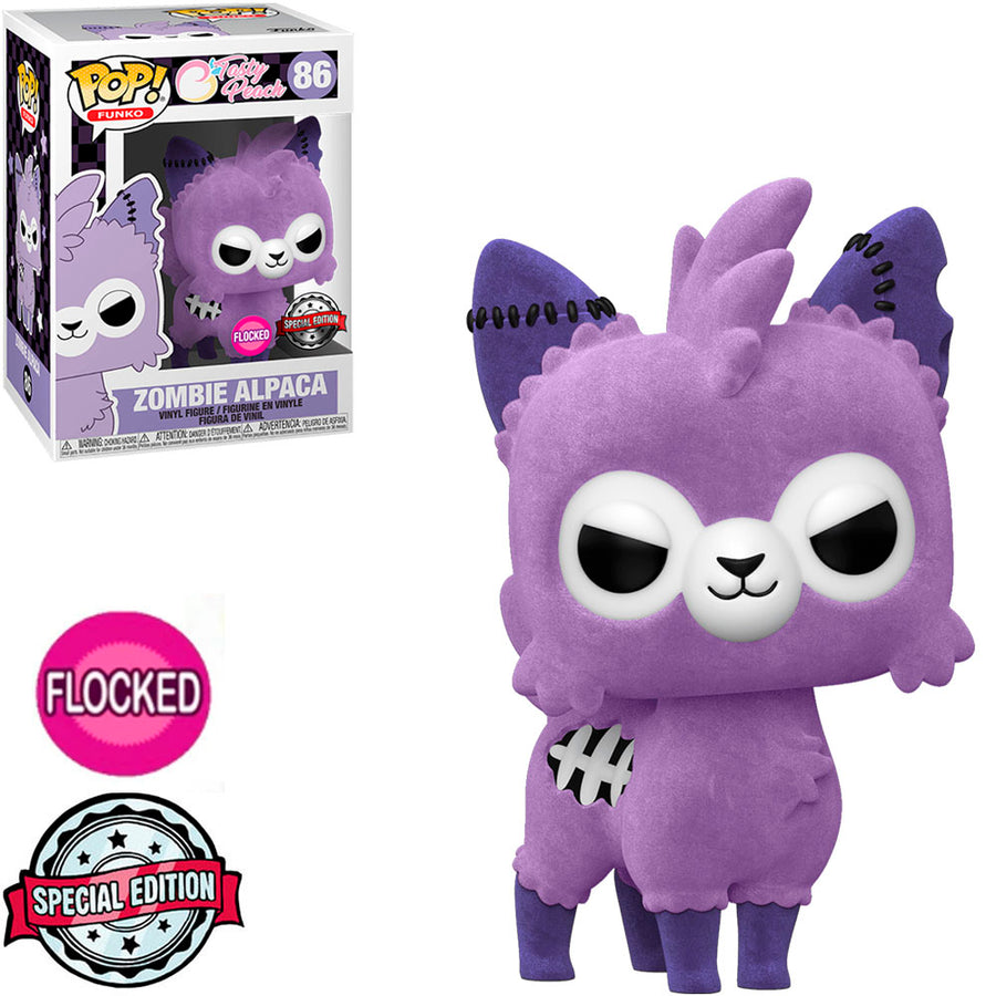 FUNKO POP TASTY PEACH EXCLUSIVE - ZOMBIE ALPACA 86 (FLOCKED) BRINDE