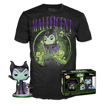 FUNKO POP & TEE VILLAINS MALEFICENT DIAMOND GLITTER - TAMANHO XL (58929)