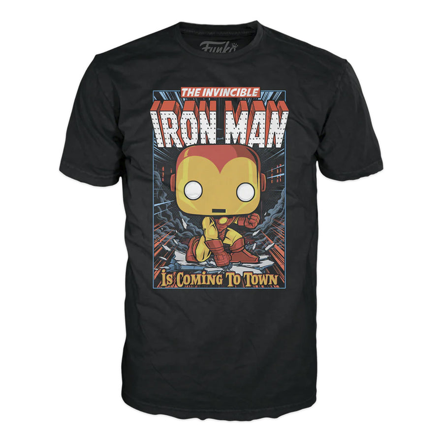 FUNKO POP TEES MARVEL HOLIDAY - IRON MAN & CAMISETA TAMANHO L (72838)