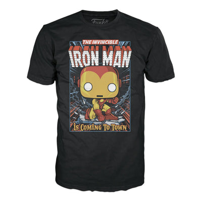 FUNKO POP TEES MARVEL HOLIDAY - IRON MAN & CAMISETA TAMANHO M (72837)