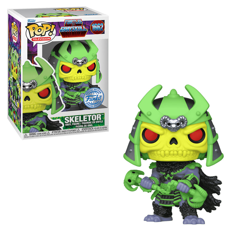 FUNKO POP TELEVISION MASTERS OF THE UNIVERSE: TURTLES OF GRAYSKULL EXCLUSIVE - SKELETOR 1662 BRINDE
