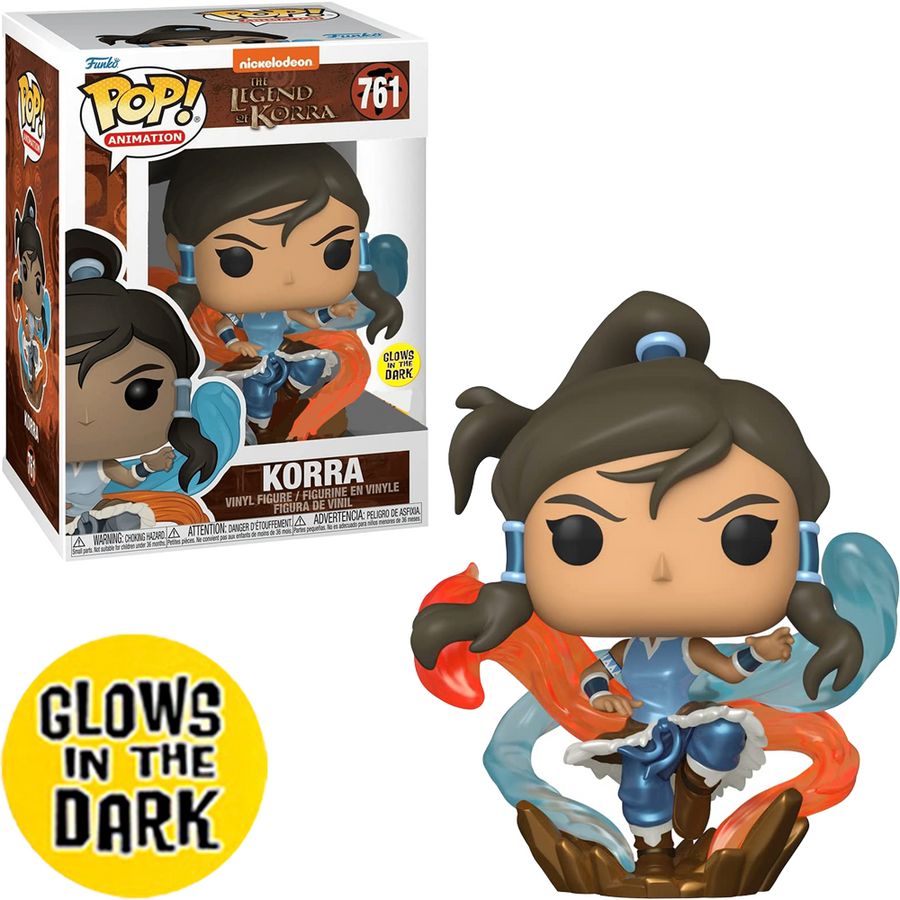 FUNKO POP THE LEGEND OF KORRA EXCLUSIVE - KORRA 761 (GLOWS IN THE DARK) BRINDE