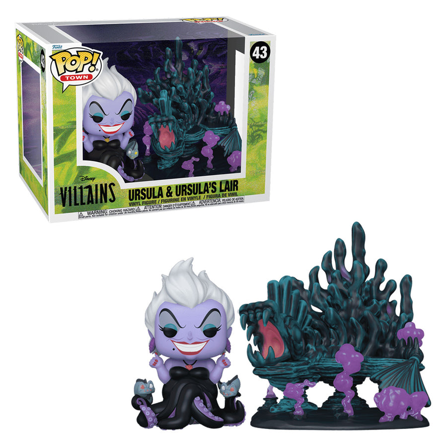 FUNKO POP TOWN DISNEY VILLAINS - URSULA & URSULA'S LAIR 43 BRINDE