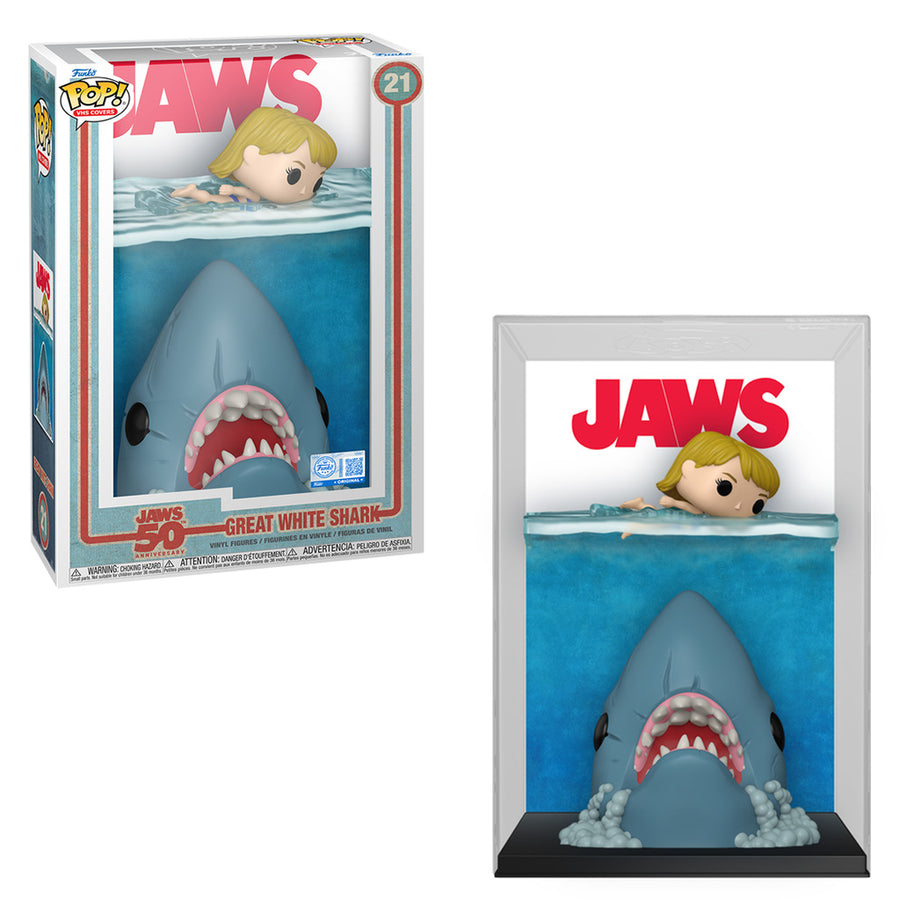 FUNKO POP VHS COVERS JAWS EXCLUSIVE - GREAT WHITE SHARK 21 BRINDE