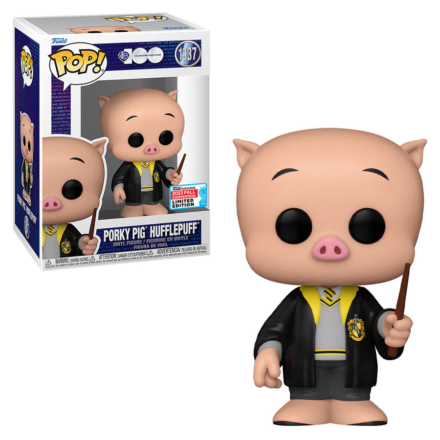 FUNKO POP WARNER BROS 100TH NEW YORK COMIC CON 2023 - PORKY PIG HUFFLEPUFF 1337 BRINDE