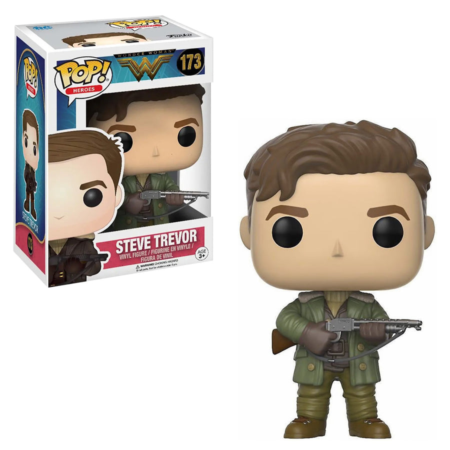 FUNKO POP WONDER WOMAN - STEVE TREVOR 173 BRINDE