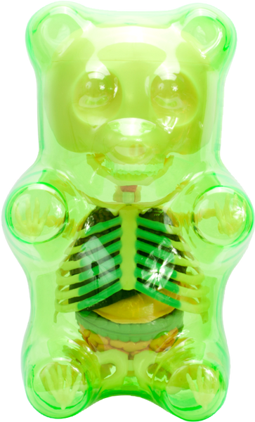 Funny Anatomy Gummi Bear (Clear Green) – Mighty Jaxx – ActionFigure Brasil — iluminação de estúdio