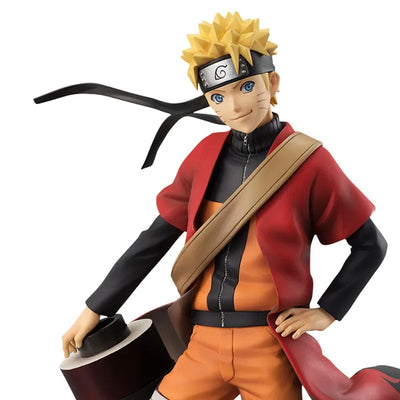 G.E.M. Series NARUTO Shippuden Naruto Uzumaki Sennin Modeㅤ – MegaHouse – ActionFigureBrasil — com base expositora