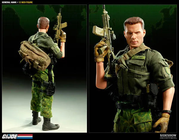 G.I.JOE - 12 Inch Action Figures: General Hawkㅤ – Sideshow Collectibles – ActionFigureBrasil