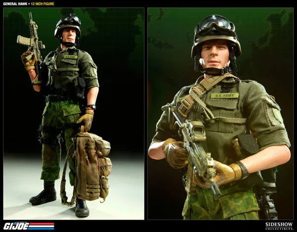 G.I.JOE - 12 Inch Action Figures: General Hawkㅤ – Sideshow Collectibles – ActionFigureBrasil
