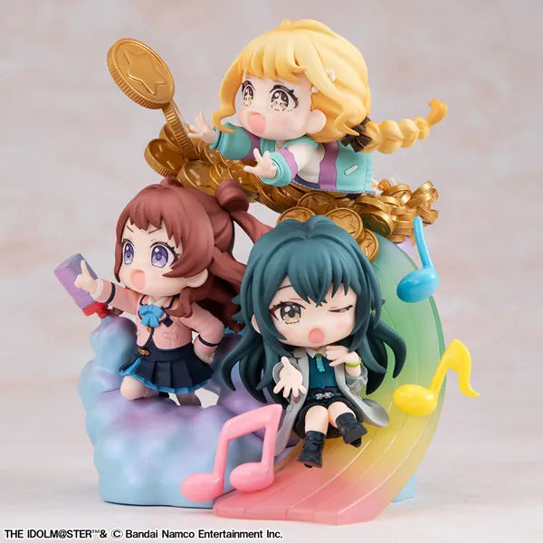 Gakuen iDOLM@STER - Fujita Kotone - Hanami Saki - Tsukimura Temari - FigUnity (MegaHouse)ㅤ – MegaHouse – ActionFigureBrasil