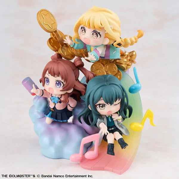 Gakuen iDOLM@STER - Fujita Kotone - Hanami Saki - Tsukimura Temari - FigUnity (MegaHouse)ㅤ – MegaHouse – ActionFigureBrasil