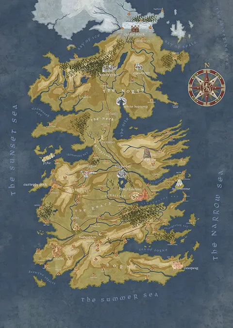 Game of Thrones: Cersei Lannister Westeros Map – Dark Horse Comics – ActionFigure Brasil