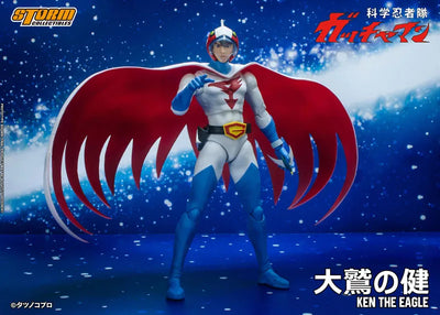 Gatchaman Action Figure G-1 Ken the Eagleㅤ – Storm Collectibles – ActionFigureBrasil — ângulo diferente