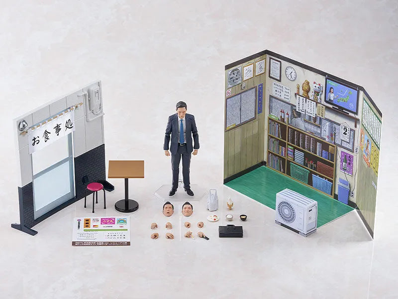 Gekieiga Kodoku no Gourmet - Inogashira Gorou - Figma (#675a) - Yutaka Matsushige ver., Renewal Edition, Nostalgic Teishoku Restaurant Set (Max Factory)ㅤ – Max Factory – ActionFigureBrasil