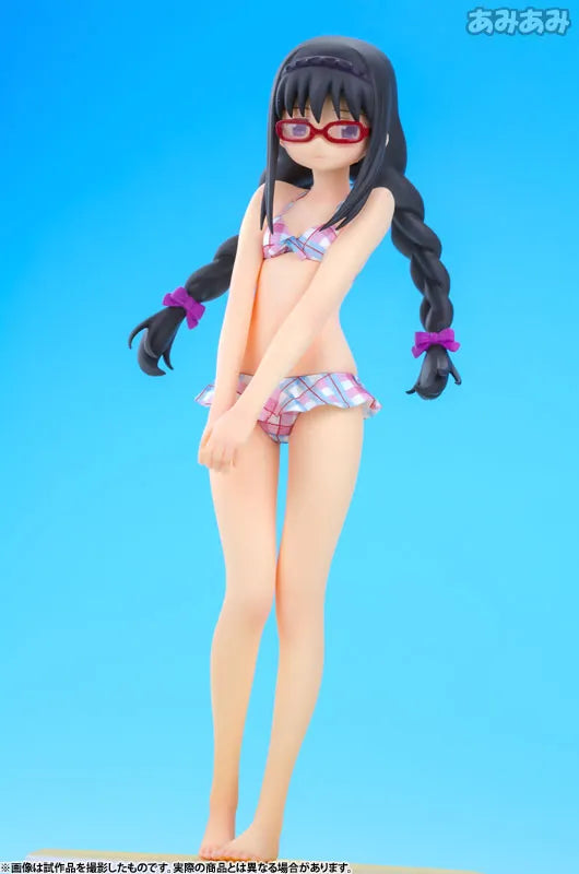 Gekijouban Mahou Shoujo Madoka★Magica - Akemi Homura - Beach Queens - 1/10 - Swimsuit ver., Ver.2 (Wave)ㅤ – Wave – ActionFigureBrasil