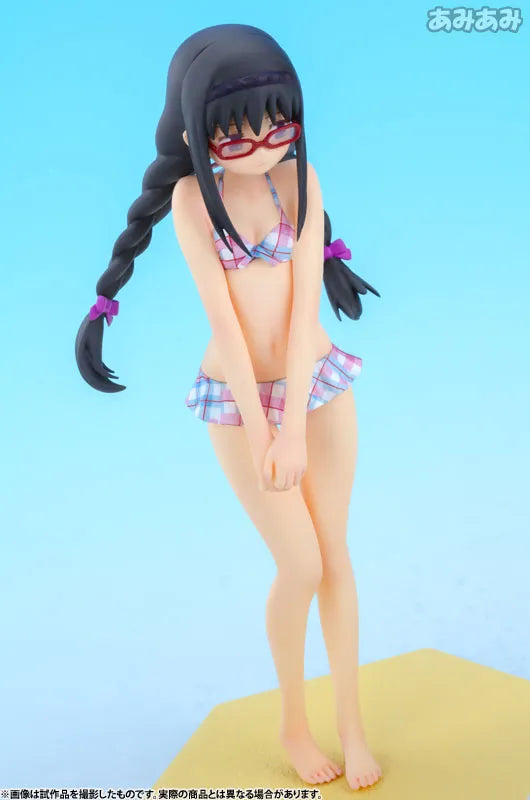 Gekijouban Mahou Shoujo Madoka★Magica - Akemi Homura - Beach Queens - 1/10 - Swimsuit ver., Ver.2 (Wave)ㅤ – Wave – ActionFigureBrasil