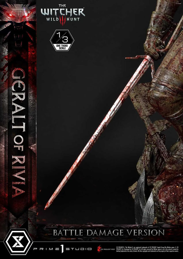 Geralt of Rivia (Battle Damage Edition) The Witcher 3: Wild Hunt – Prime1Studio – ActionFigure Brasil