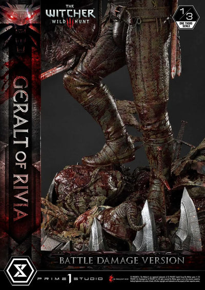 Geralt of Rivia (Battle Damage Edition) The Witcher 3: Wild Hunt – Prime1Studio – ActionFigure Brasil