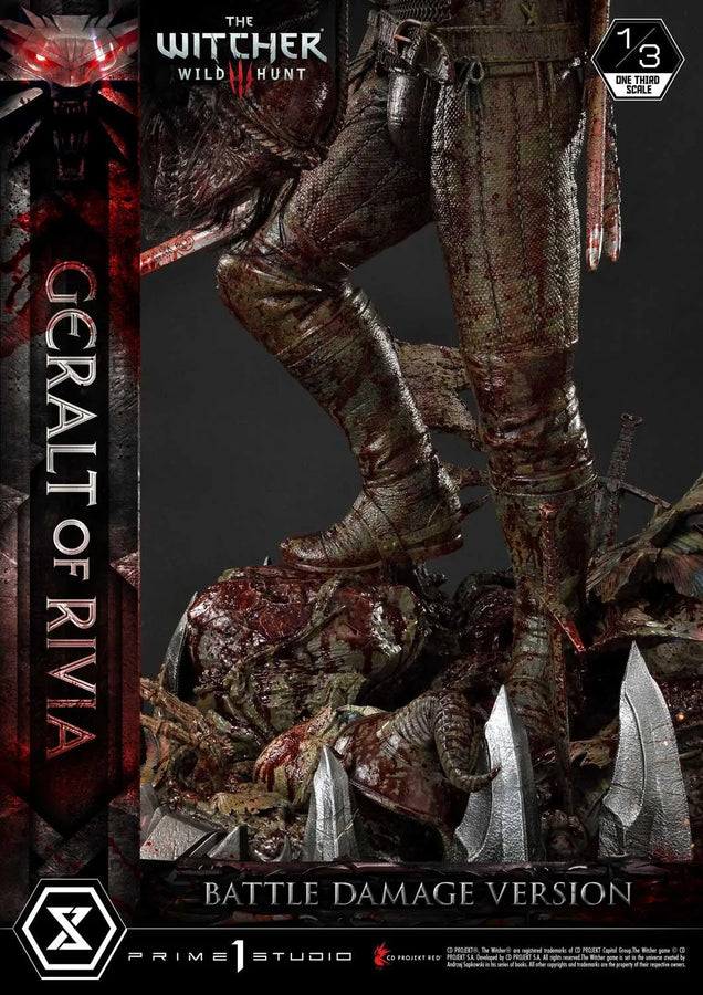 Geralt of Rivia (Battle Damage Edition) The Witcher 3: Wild Hunt – Prime1Studio – ActionFigure Brasil