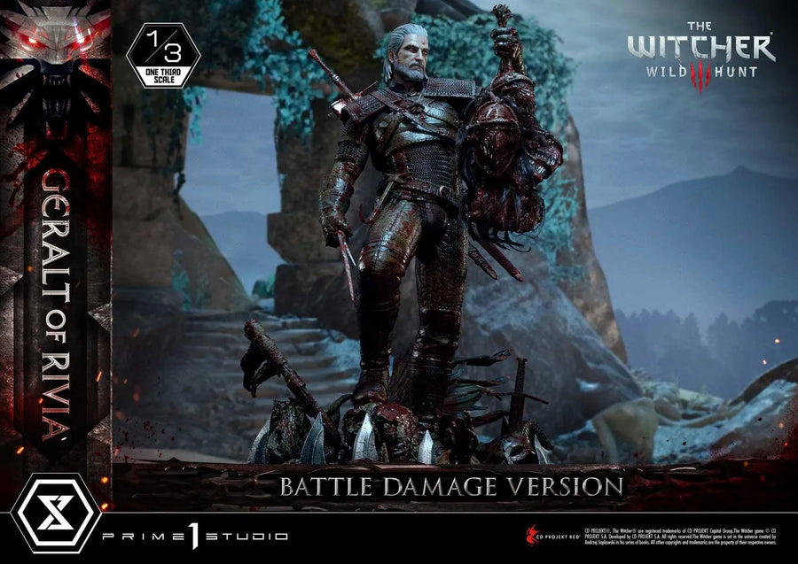 Geralt of Rivia (Battle Damage Edition) The Witcher 3: Wild Hunt – Prime1Studio – ActionFigure Brasil