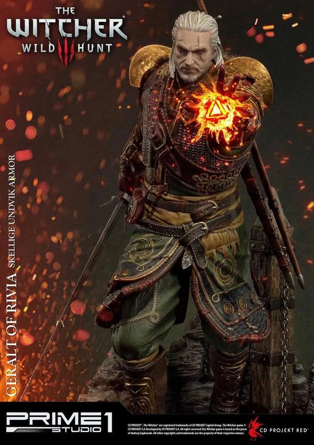 Geralt of Rivia (Exclusive Version) The Witcher 3: Wild Hunt – Prime1Studio – ActionFigure Brasil