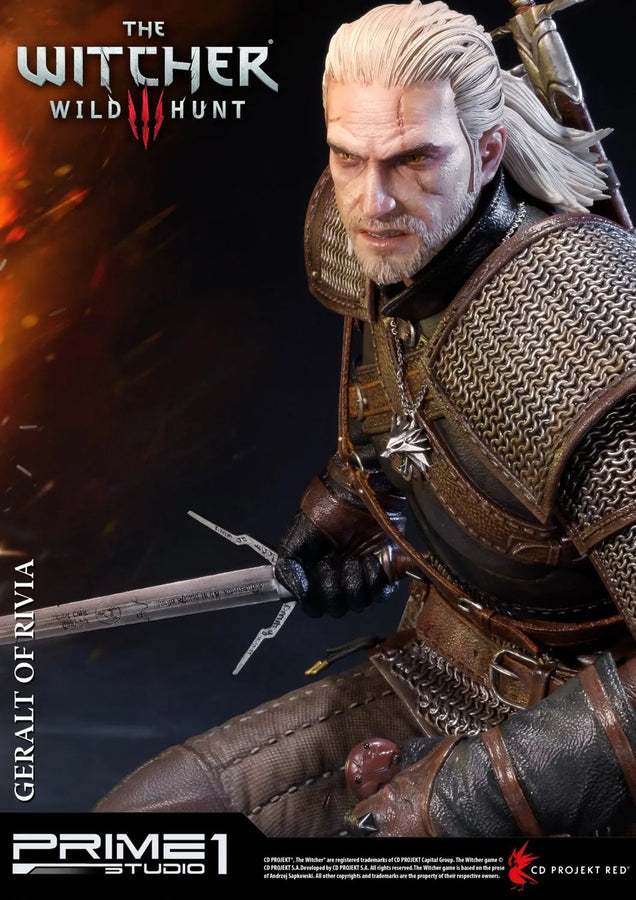 Geralt of Rivia (Exclusive Version) The Witcher 3: Wild Hunt – Prime1Studio – ActionFigure Brasil