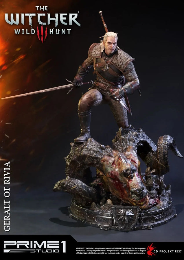 Geralt of Rivia (Exclusive Version) The Witcher 3: Wild Hunt – Prime1Studio – ActionFigure Brasil