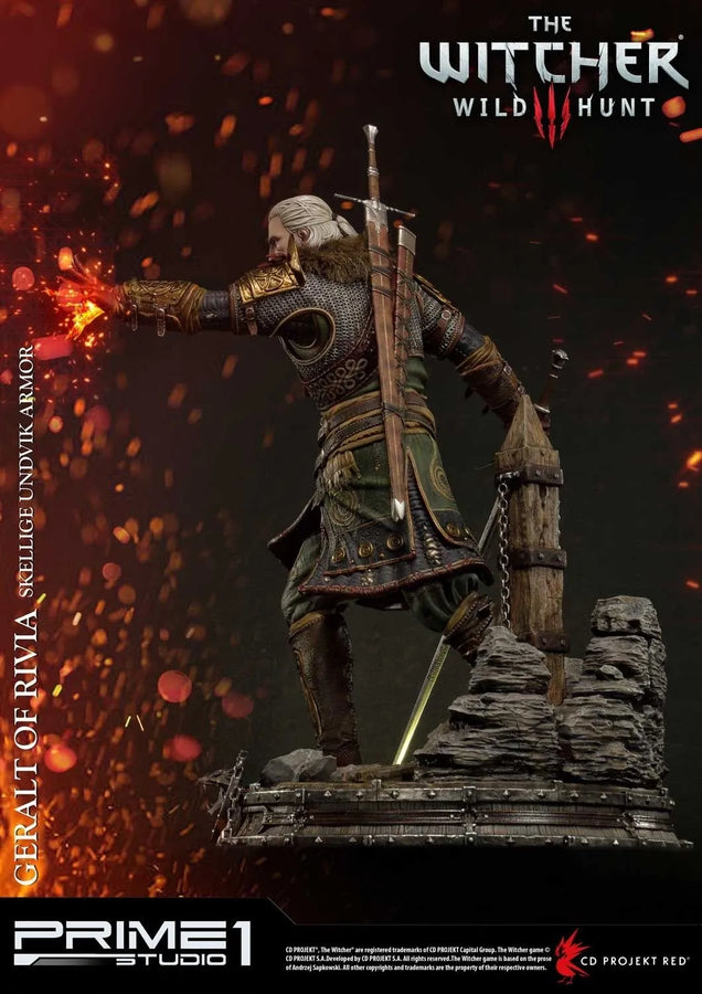 Geralt of Rivia (Exclusive Version) The Witcher 3: Wild Hunt – Prime1Studio – ActionFigure Brasil
