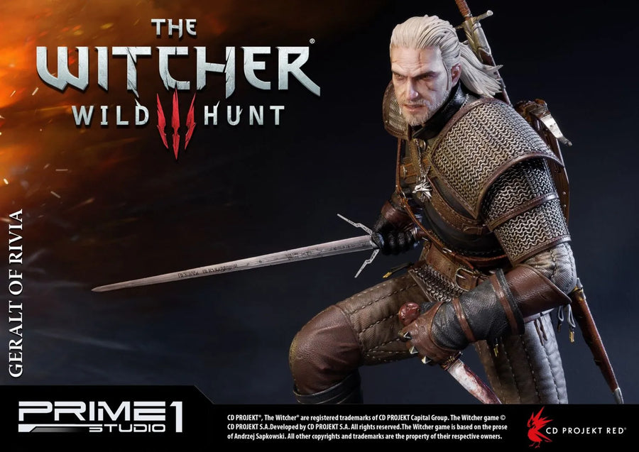Geralt of Rivia (Exclusive Version) The Witcher 3: Wild Hunt – Prime1Studio – ActionFigure Brasil