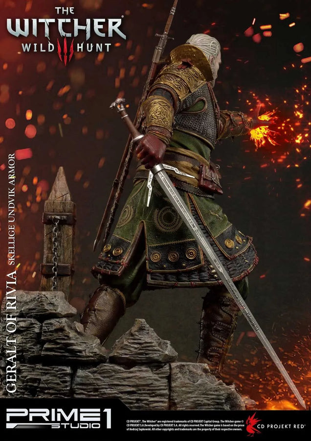 Geralt of Rivia (Exclusive Version) The Witcher 3: Wild Hunt – Prime1Studio – ActionFigure Brasil