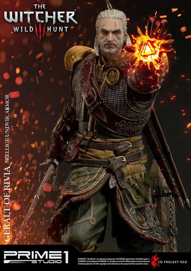 Geralt of Rivia (Exclusive Version) The Witcher 3: Wild Hunt – Prime1Studio – ActionFigure Brasil