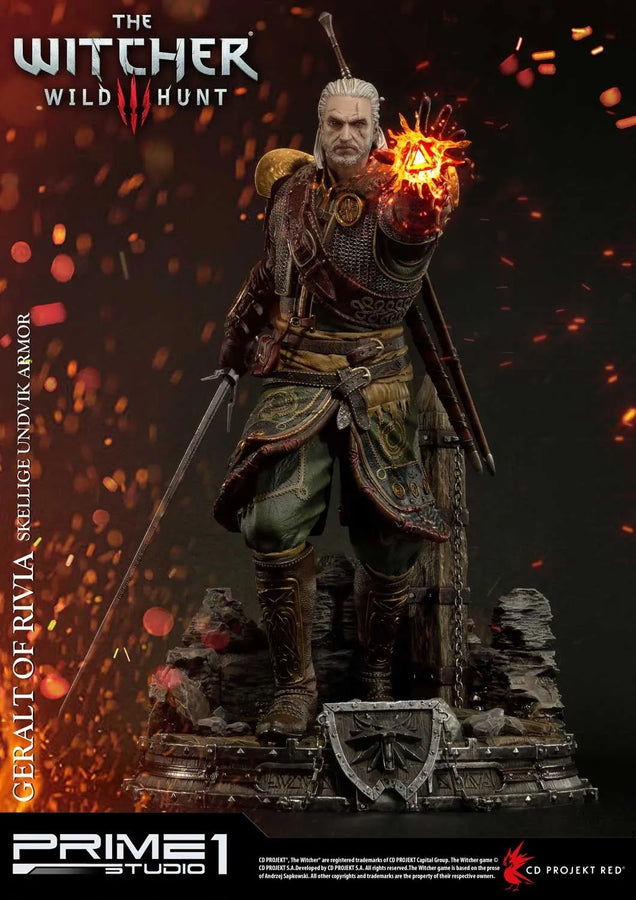 Geralt of Rivia (Exclusive Version) The Witcher 3: Wild Hunt – Prime1Studio – ActionFigure Brasil