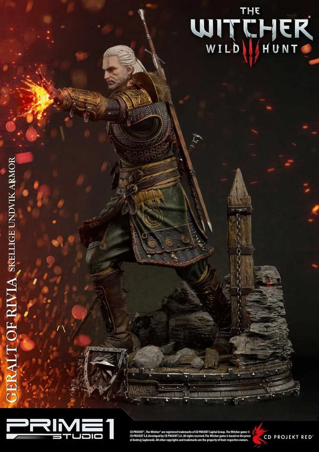 Geralt of Rivia (Exclusive Version) The Witcher 3: Wild Hunt – Prime1Studio – ActionFigure Brasil