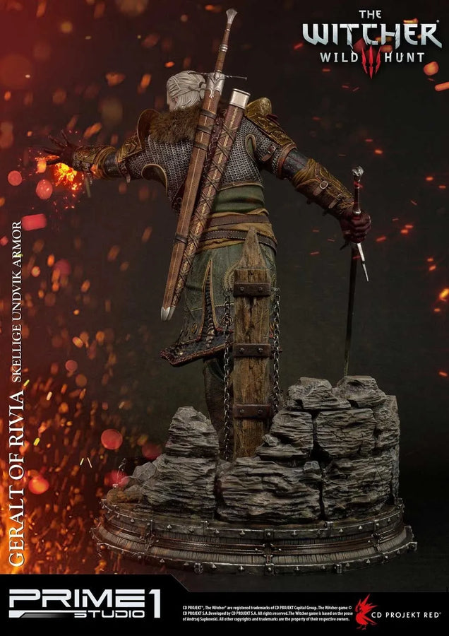 Geralt of Rivia (Exclusive Version) The Witcher 3: Wild Hunt – Prime1Studio – ActionFigure Brasil