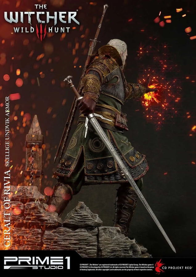 Geralt of Rivia (Exclusive Version) The Witcher 3: Wild Hunt – Prime1Studio – ActionFigure Brasil