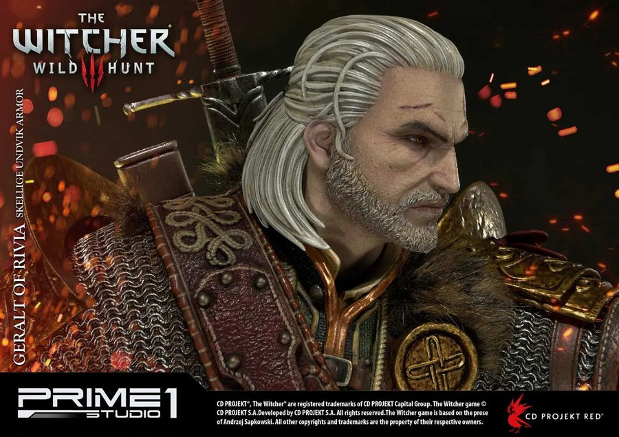 Geralt of Rivia (Exclusive Version) The Witcher 3: Wild Hunt – Prime1Studio – ActionFigure Brasil