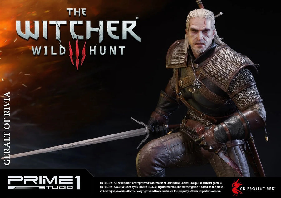 Geralt of Rivia (Regular Version) The Witcher 3: Wild Hunt – Prime1Studio – ActionFigure Brasil