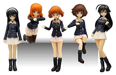 Girls und Panzer - Akiyama Yukari - Isuzu Hana - Nishizumi Miho - Reizei Mako - Takebe Saori - Anko Team Panzer Jacket ver. Figure Set - 1/35 (Platz)ㅤ – Platz Hobby – ActionFigureBrasil