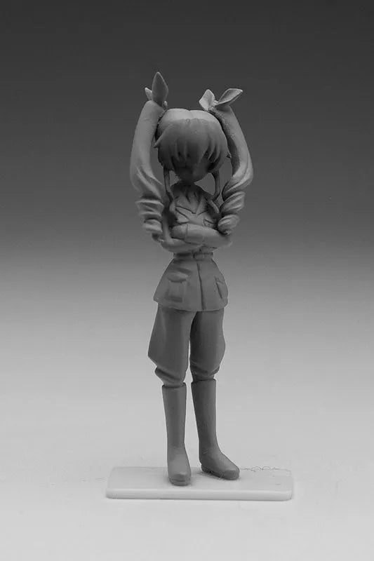 Girls und Panzer - Anchovy - Darjeeling - Kay - Captain Figure Set - 1/35 (Platz)ㅤ – Platz Hobby – ActionFigureBrasil