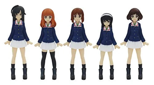 Girls und Panzer - Girls und Panzer der Film - Nishizumi Miho - Akiyama Yukari - Takebe Saori - Isuzu Hana - Reizei Mako - 1/35 (Platz)ㅤ – Platz Hobby – ActionFigureBrasil