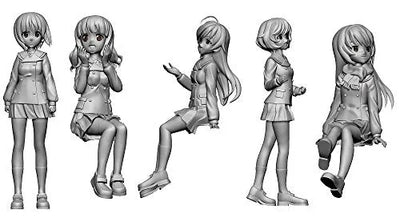 Girls und Panzer - Nishizumi Miho - Isuzu Hana - Reizei Mako - Akiyama Yukari - Takebe Saori - 1/35 - Final Chapter Teaser Visual Winter Uniform Ver. (Platz)ㅤ – Platz Hobby – ActionFigureBrasil
