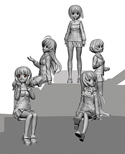 Girls und Panzer - Nishizumi Miho - Isuzu Hana - Reizei Mako - Akiyama Yukari - Takebe Saori - 1/35 - Final Chapter Teaser Visual Winter Uniform Ver. (Platz)ㅤ – Platz Hobby – ActionFigureBrasil — com base expositora