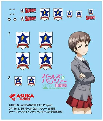 Girls und Panzer - Sherman vc Firefly - 1/35 - Sanders University High School (Platz)ㅤ – Platz Hobby – ActionFigureBrasil