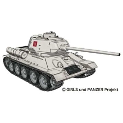 Girls und Panzer - T-34/85 - 1/35 - Pravda High School Ver. (Platz)ㅤ – Platz Hobby – ActionFigureBrasil