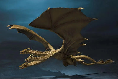 Godzilla: King of the Monsters - King Ghidorah - S.H.MonsterArts (Bandai Spirits)ㅤ – Bandai Spirits – ActionFigureBrasil — ângulo diferente