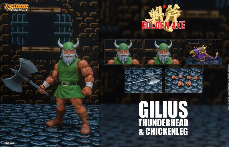 Golden Axe Action Figure Gilius Thunderhead & Chicken Leg Setㅤ – Storm Collectibles – ActionFigureBrasil