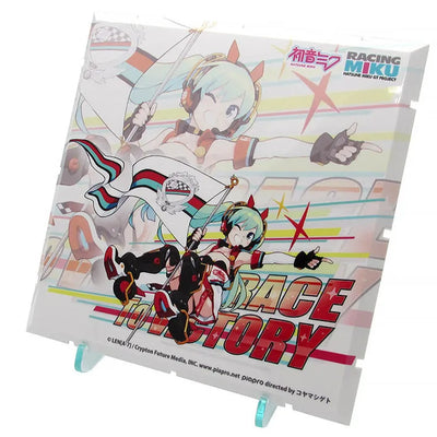 GOOD SMILE Racing - Hatsune Miku - Dioramansion 150 - Dioramansion 150: Racing Miku Pit 2020 Optional Panel - Racing 2020 Ver., Key Visual R (Good Smile Company, PLM)ㅤ – PLUM – ActionFigureBrasil — ângulo diferente