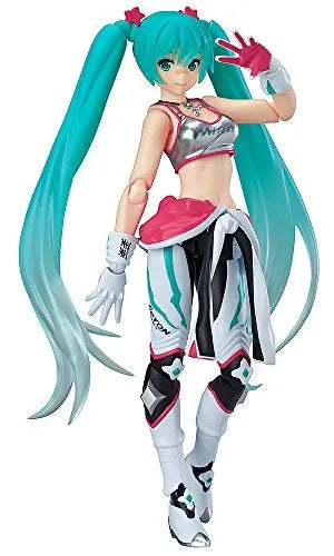 GOOD SMILE Racing - Vocaloid - Hatsune Miku - Figma #233 - EV MIRAI ver., Racing 2013 (Max Factory)ㅤ – Max Factory – ActionFigureBrasil